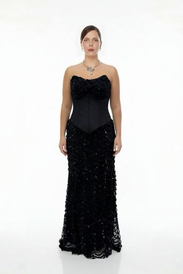 CorsetStyle Sequin Plus Size Evening Dress